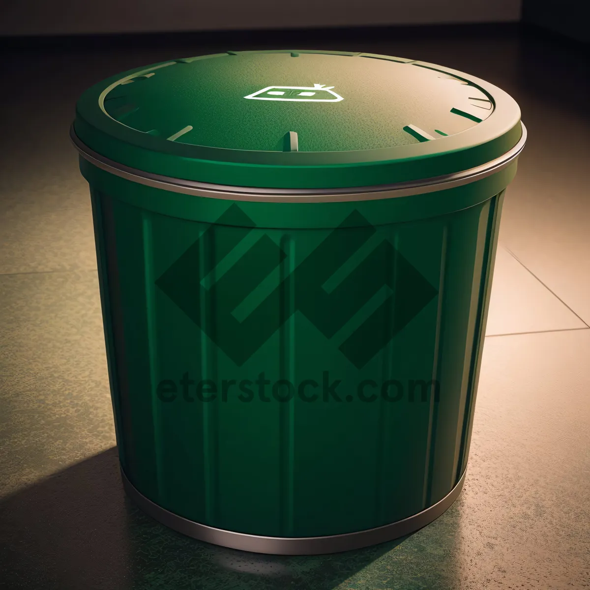 Picture of Empty Metal Ashcan Bin - Drink Cup Container