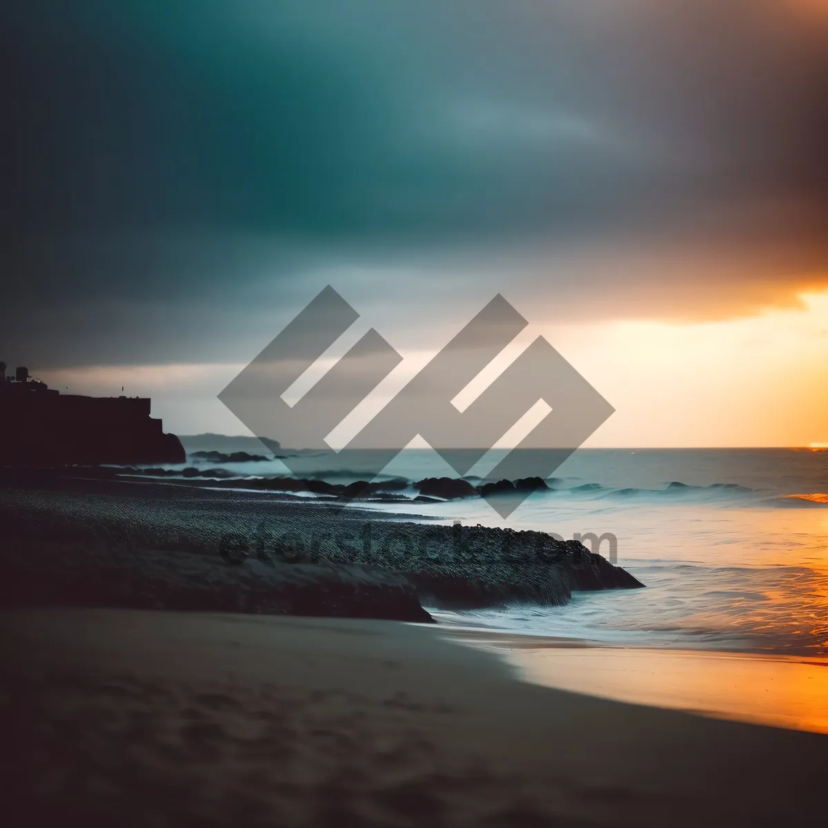 Picture of Sunset over the Serene Beach