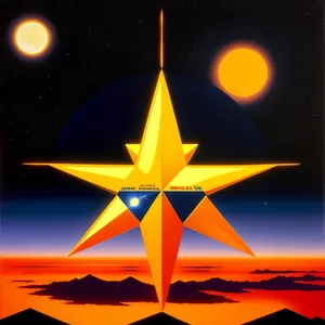 Starlight Flag Design with Symbolic Icon