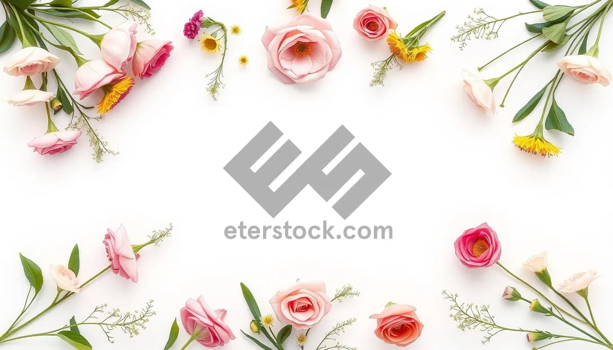 Picture of Floral Silhouette Graphic Element for Summer Wallpaper