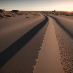 Scenic Desert Highway Stretching into the Horizon.