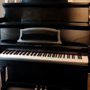 Black Grand Piano Keyboard Music Instrument Play