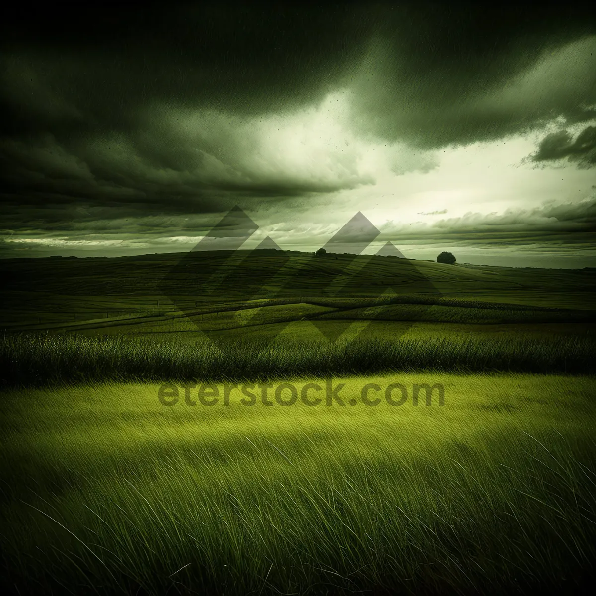 Picture of Golden Meadows at Sunset in the Countryside