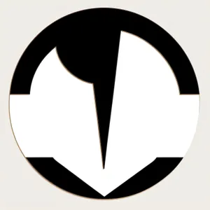 Black Heart Icon: Symbolic Graphic Silhouette Button