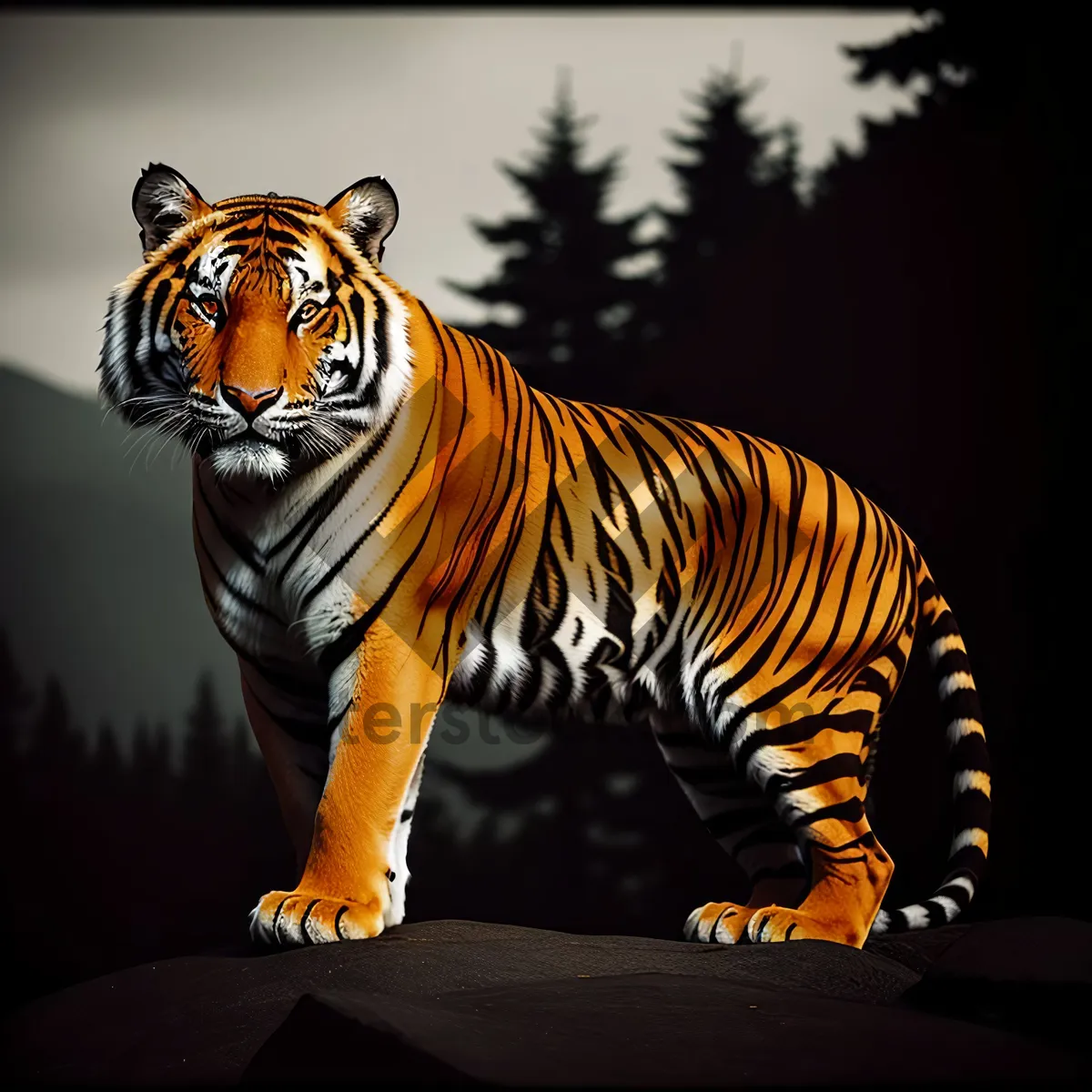 Picture of Striped Jungle Predator: Majestic Tiger in the Wild