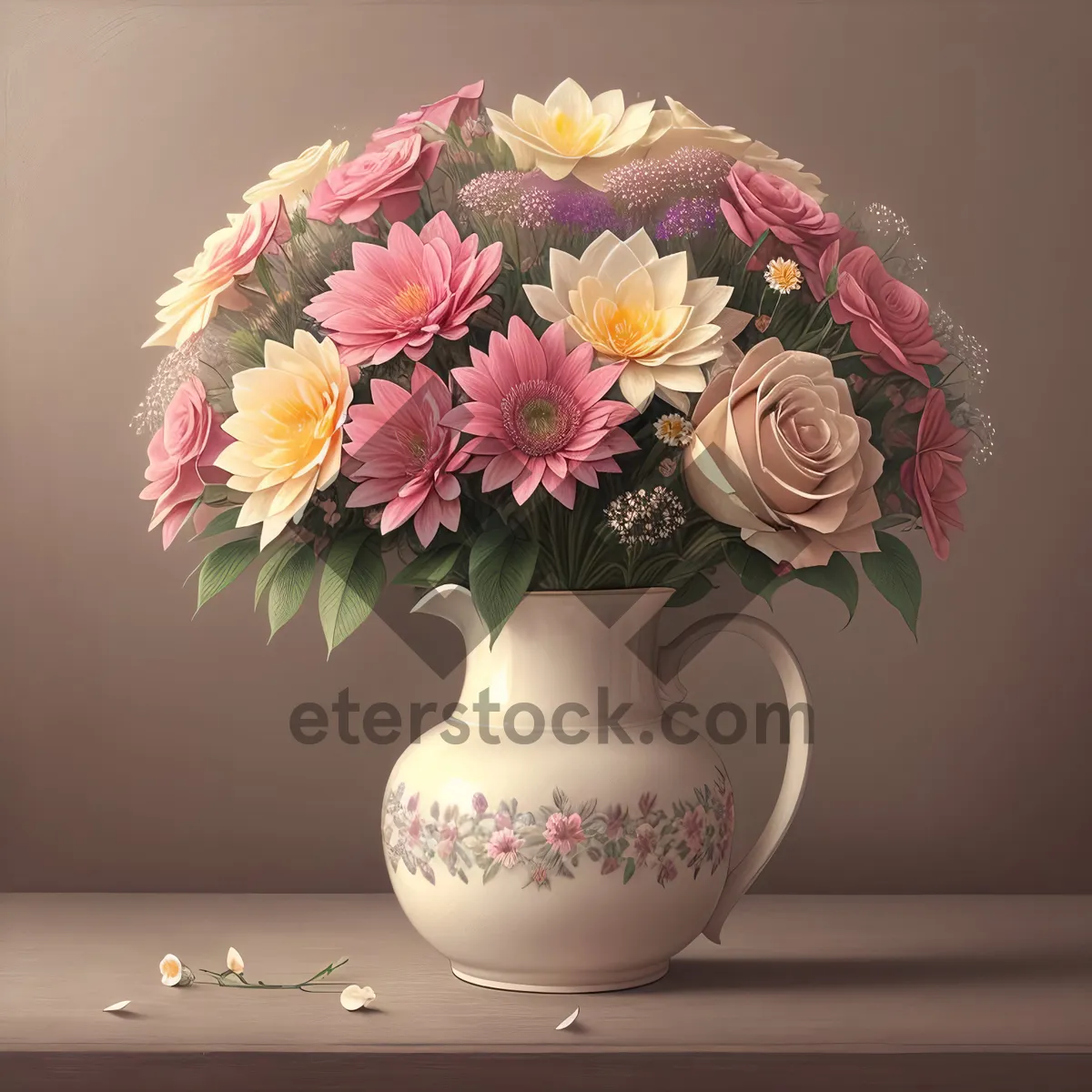 Picture of Pink Floral Vase Bouquet