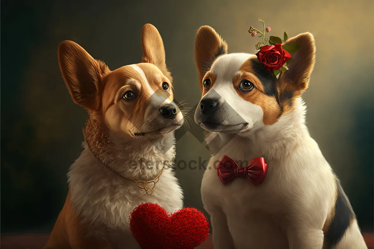 Picture of Adorable Brown Corgi Puppy Portrait