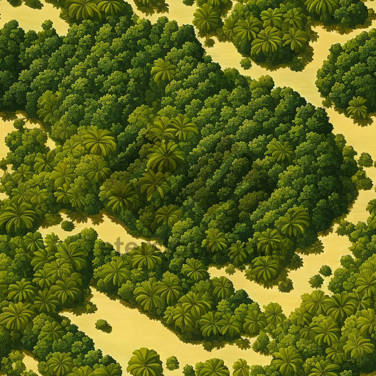 Picture of Bountiful Foliage Flourishes in Sunlit Forest