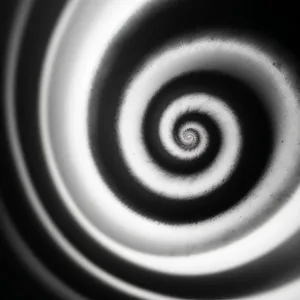 Black Shiny Fractal Coil Design - Digital Art