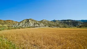 panorama of the Lucanian badlands park, geological sandstone formations