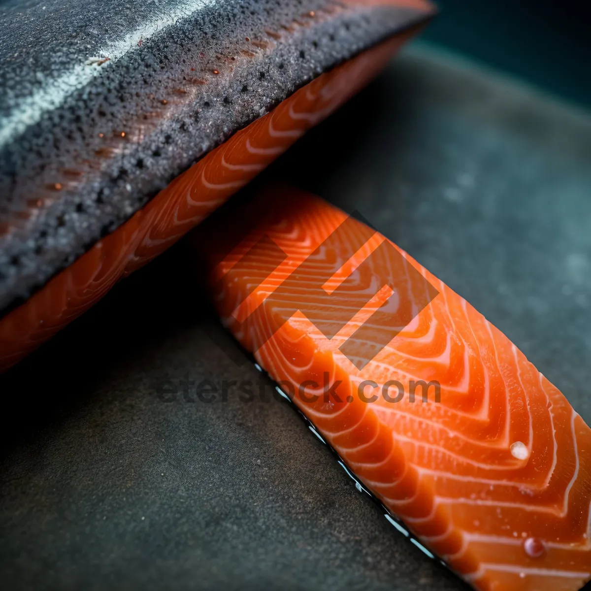 Picture of Delicious Fillet of Freshly-prepared Salmon Sushi