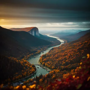 Grand Canyon Landscape - Majestic Valley and Mountain Scenery