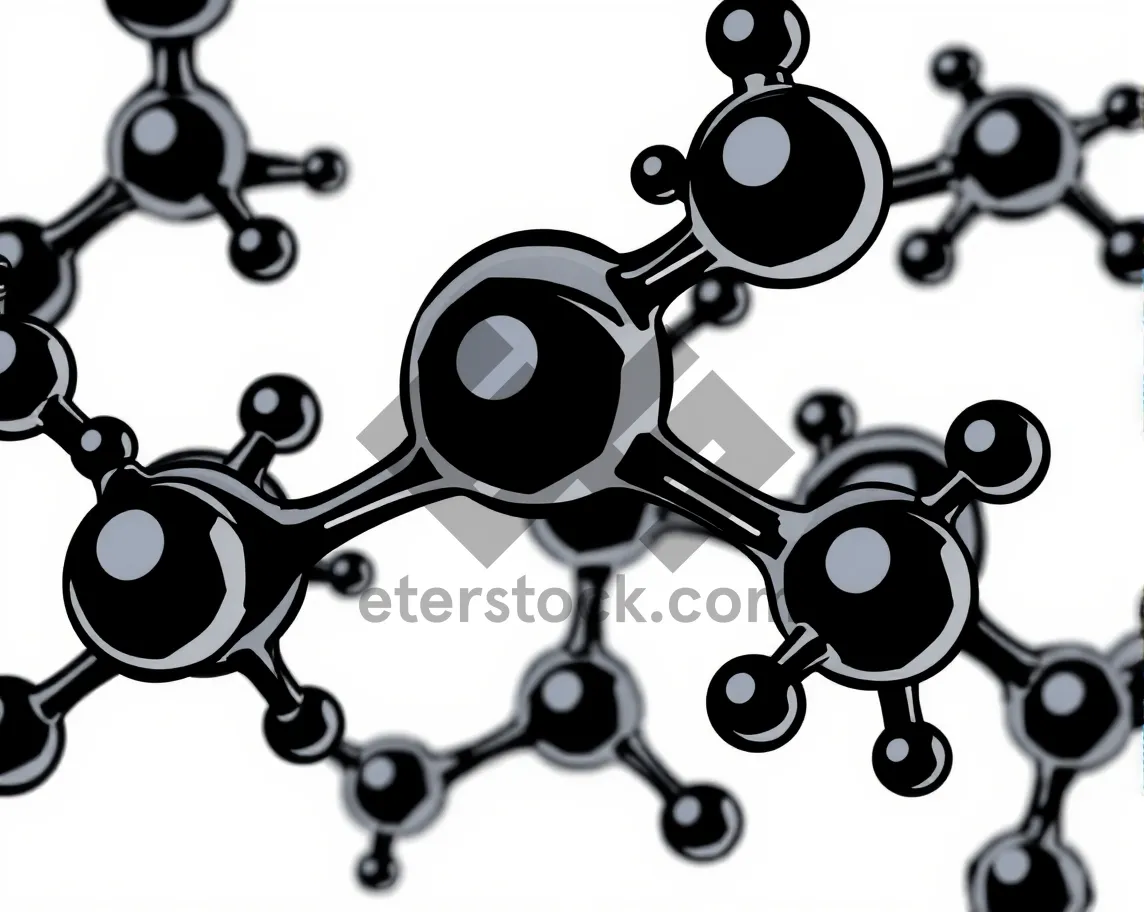 Picture of Black DNA art design element decoration ornament.