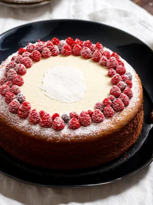 Berry Chocolate Cake - Sweet Delight on Plate