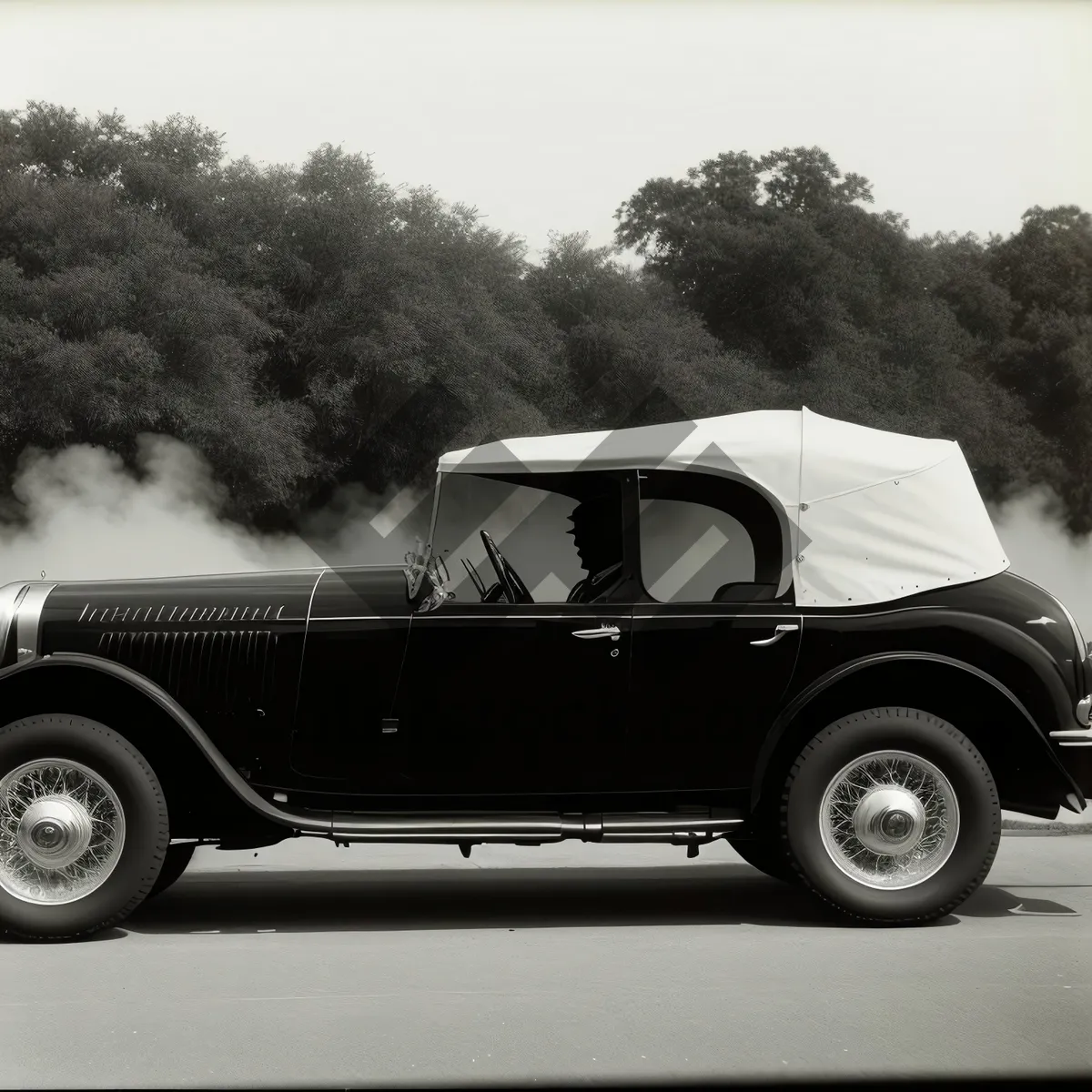 Picture of Luxury Convertible Car on the Road