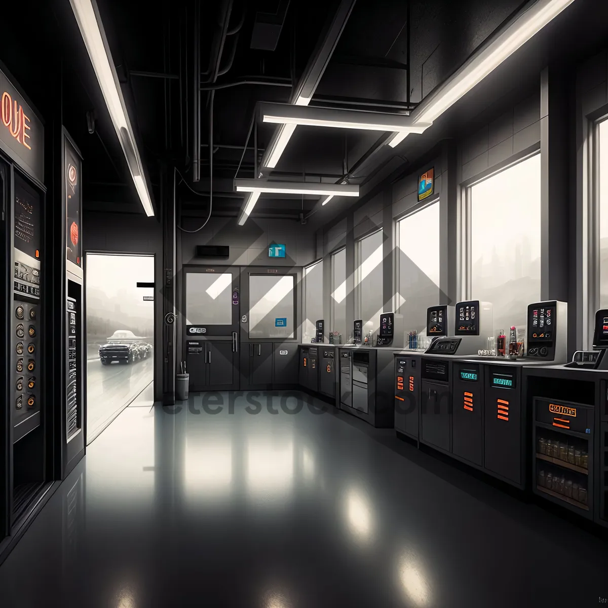 Picture of Fastened Locker Station: Modern Transportation Interior Restraint