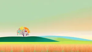 Colorful Summer Sky Over Rural Fields With Clouds