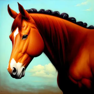 Colorful Harvest: Canyon Horse with Pumpkin Valley