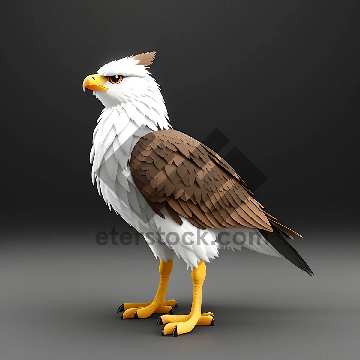 Picture of Raptor Majesty: Wild Bald Eagle Soaring with Piercing Gaze