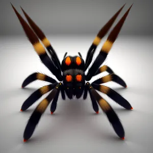 Spider pencil drawing on black background