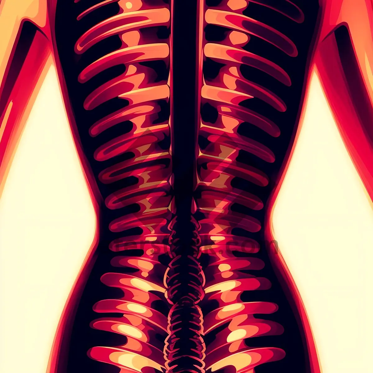 Picture of Lace-Up Abdominal Skeleton X-Ray: Medical Footwear Science