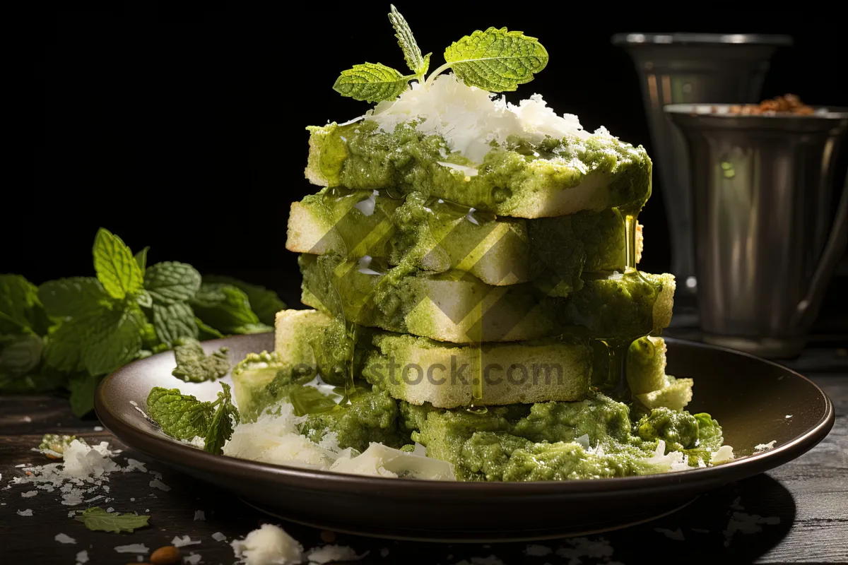 Picture of Fresh Organic Vegetable Salad with Broccoli and Cauliflower