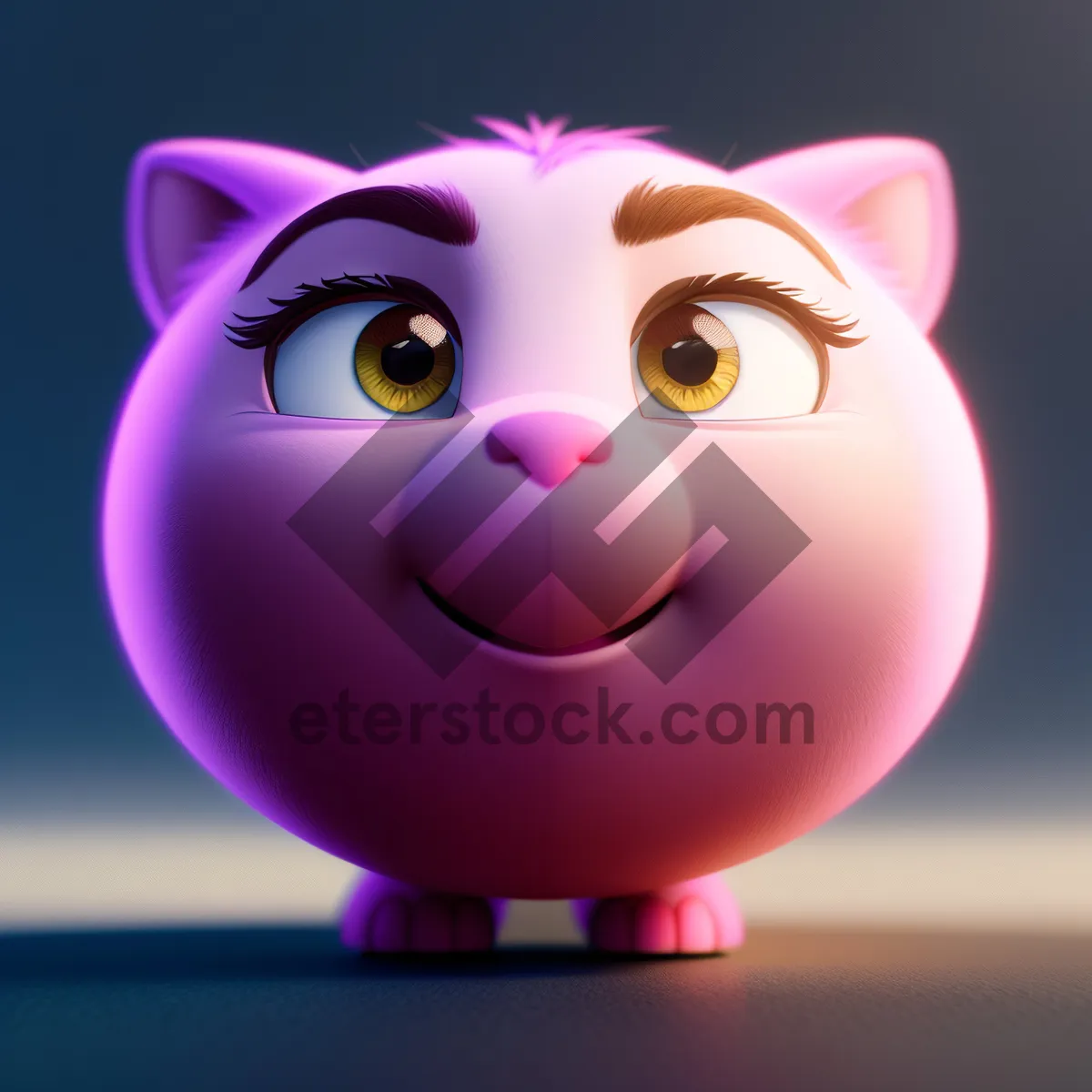 Picture of Pink Piggy Bank with Coins - Savings and Investment Concept