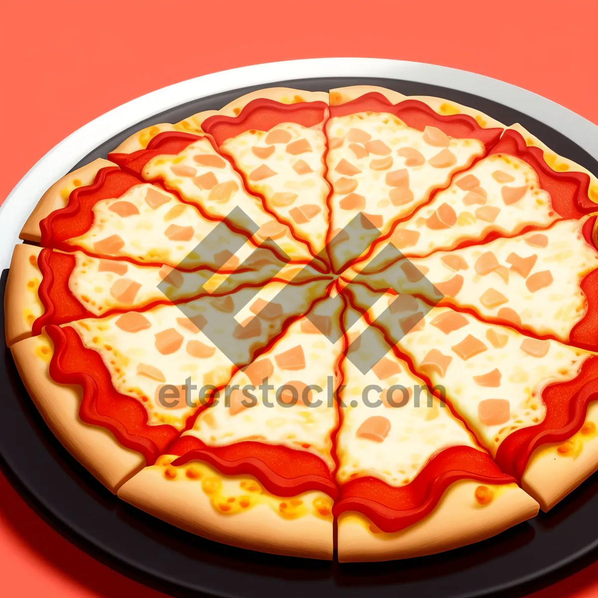 Picture of Delicious Cheese Pizza on Tray: Fast & Tasty Meal