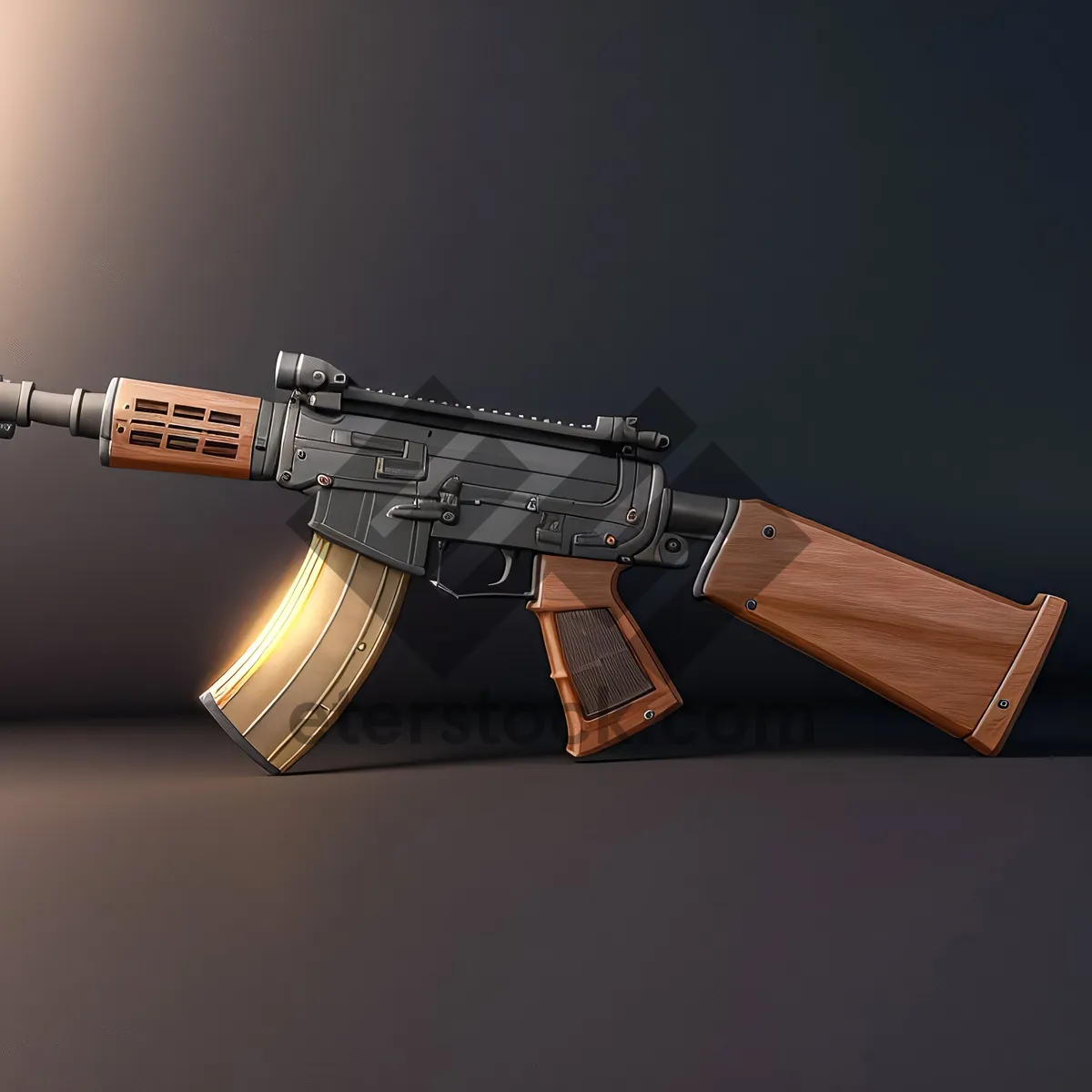 Picture of Desert Assault Rifle: Deadly Metal Firearm Tool