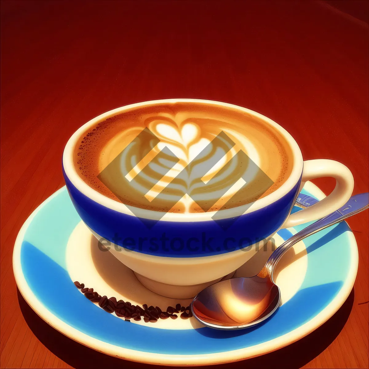 Picture of Morning Caffeine Boost on Black Saucer