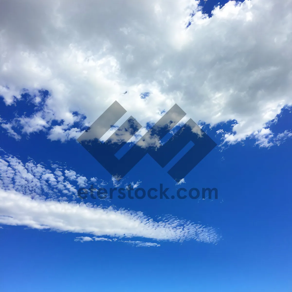 Picture of Vivid Summer Sky with Fluffy Clouds