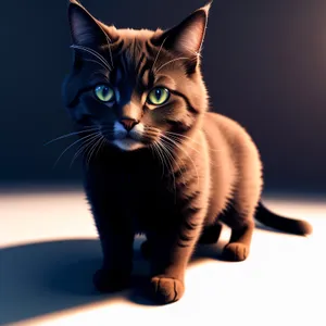 Furry Friend: Adorable Gray Tabby Cat With Curious Eyes