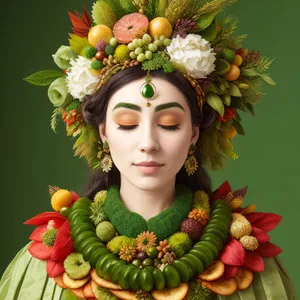 Smiling Lady with Pretty Bouquet - Fashionable Portrait