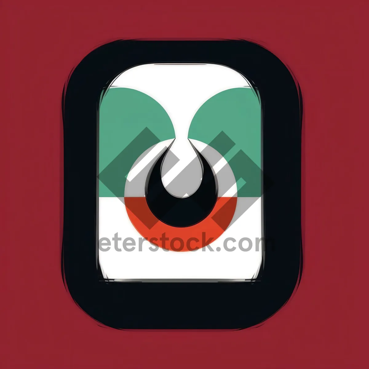 Picture of Shiny Square Button Icon: Modern, Vibrant, and Bright