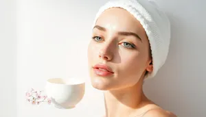 Attractive lady with fresh, clean skincare.