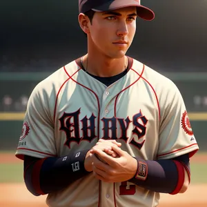 Smiling Male Athlete in Hat - Handsome and Happy Ballplayer