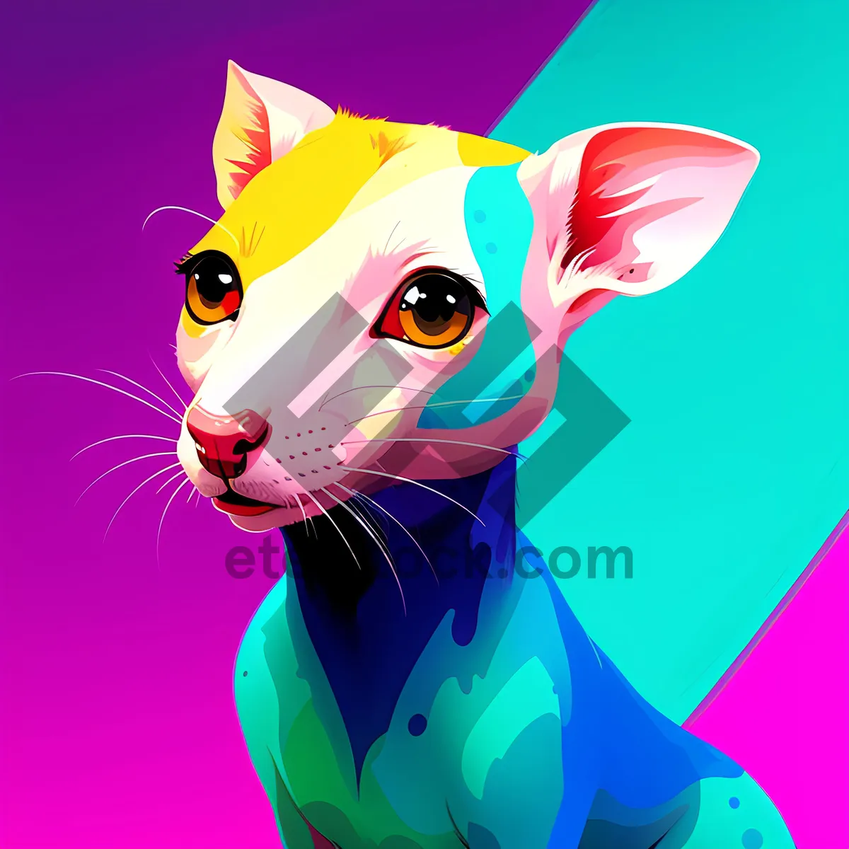 Picture of Adorable Cartoon Animal Character in Fun Artwork