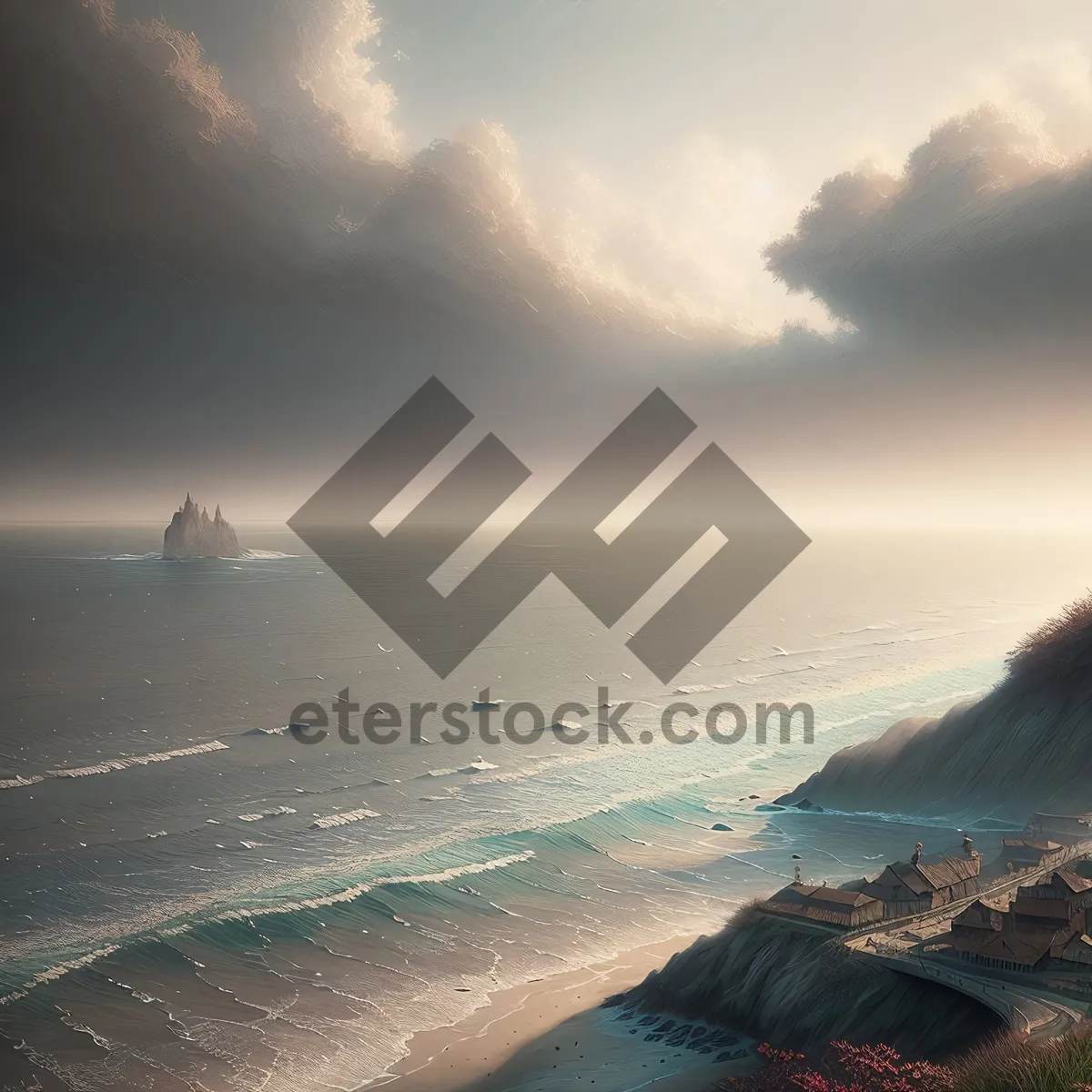 Picture of Dreamy Sunset on Seaside Beach