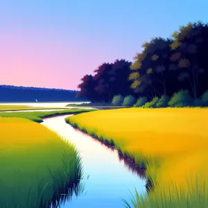 Serenity at Sunset: Reflections on a Tranquil Lake