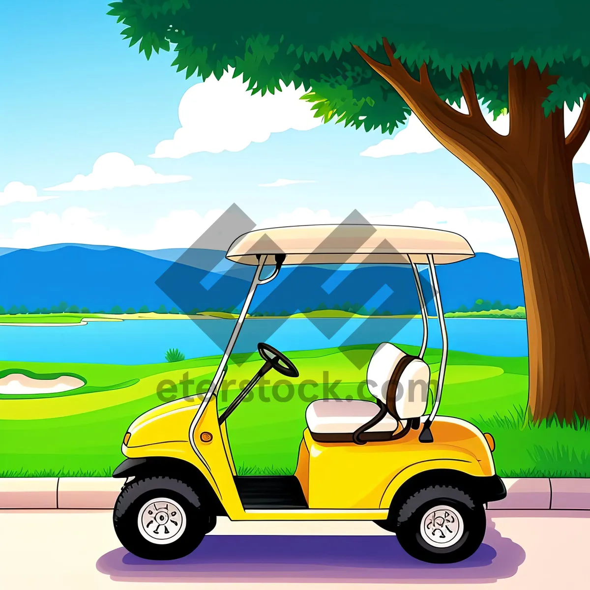 Picture of Drive Golf Cart on Course