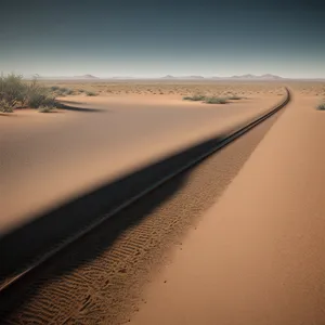 Desert Skyline Adventure: Sand Dunes and Clouds