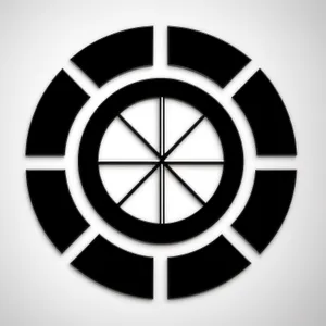 Shiny Black Metal Circle Icon