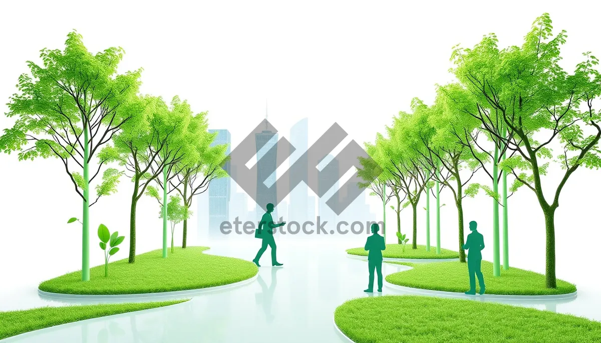 Picture of Lush Villa Landscape with Trees, Sky, and Grass