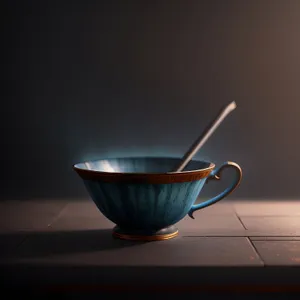 Morning Cup of Hot Tea in Glass Mug