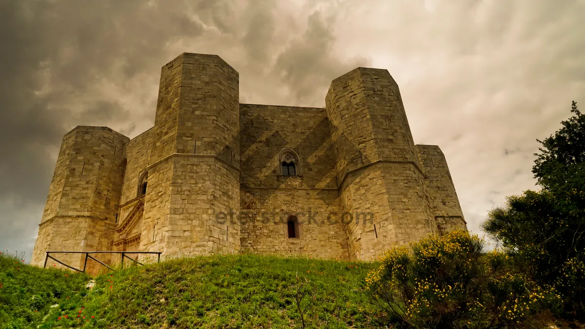 Picture of Ancient Castle Tower Against Blue Sky Iconic