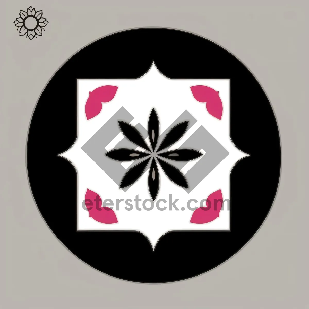 Picture of Shiny Black Round Graphic Art Button Set.