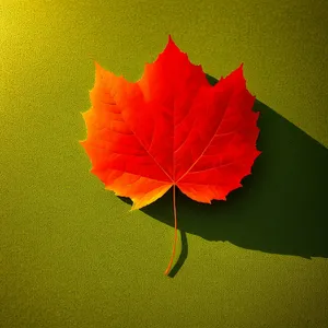 Autumn Maple Leaf with Vibrant Colors