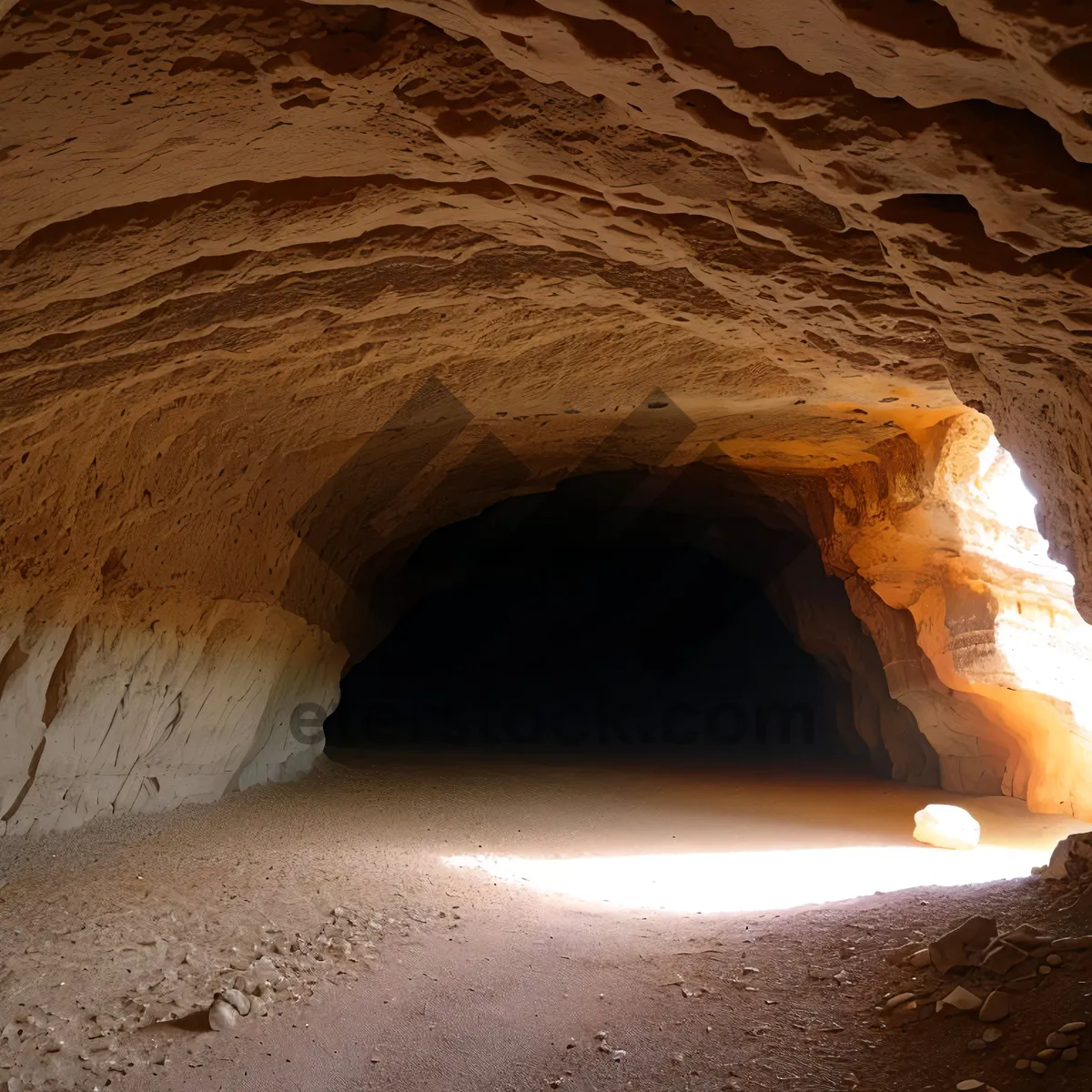 Picture of Majestic Sandstone Cliff Dwellings in Desert Canyon.