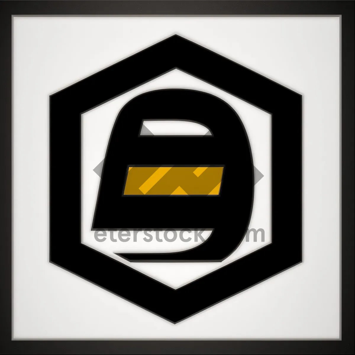 Picture of 3D Black Square Button Icon Design