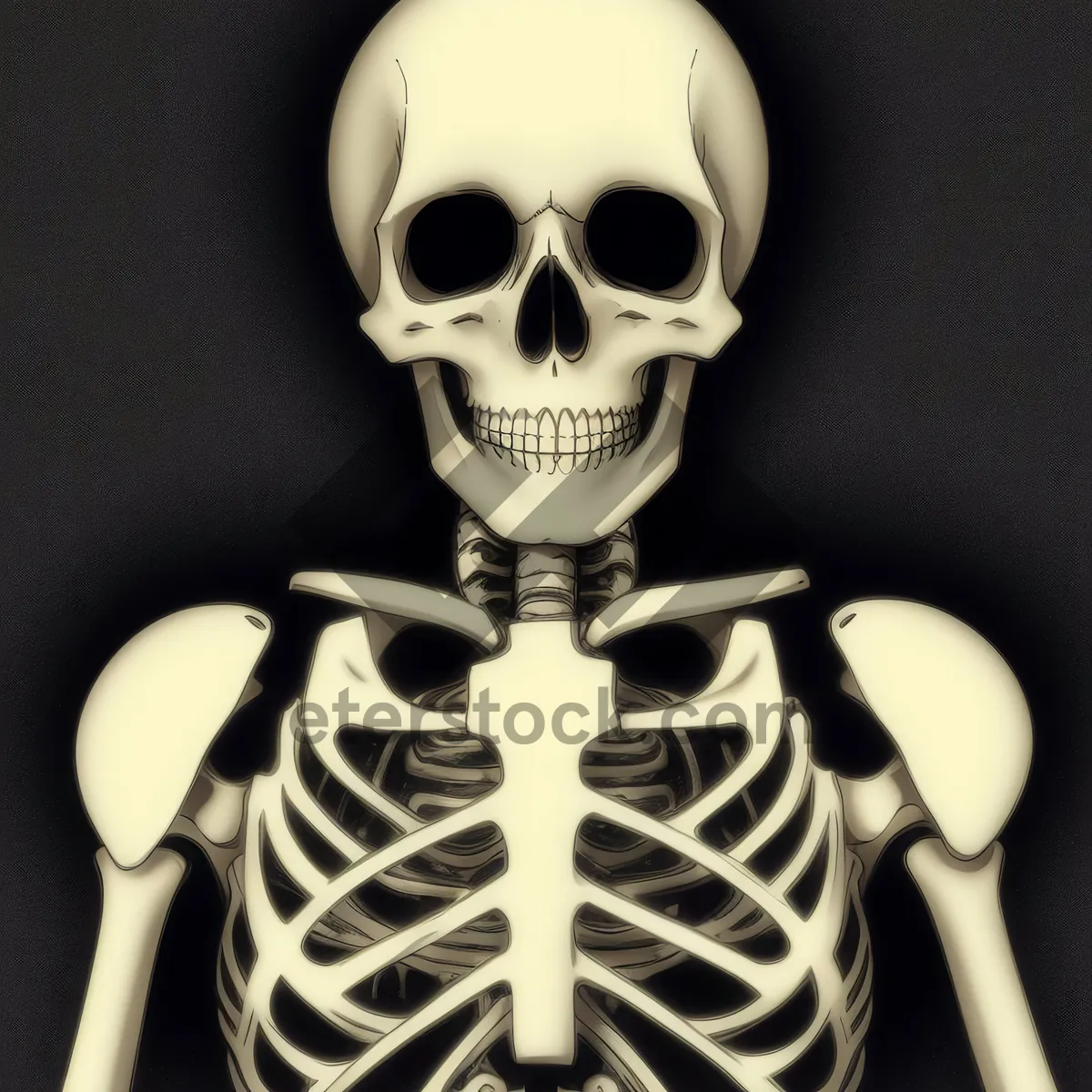 Picture of Masked Skeleton: Chilling Anatomy of Death